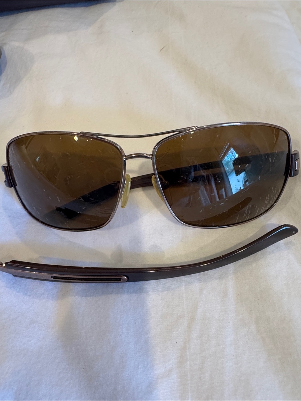 Prada Silver Frame Sunglasses with Brown Gradient Lenses - Picture 2 of 8